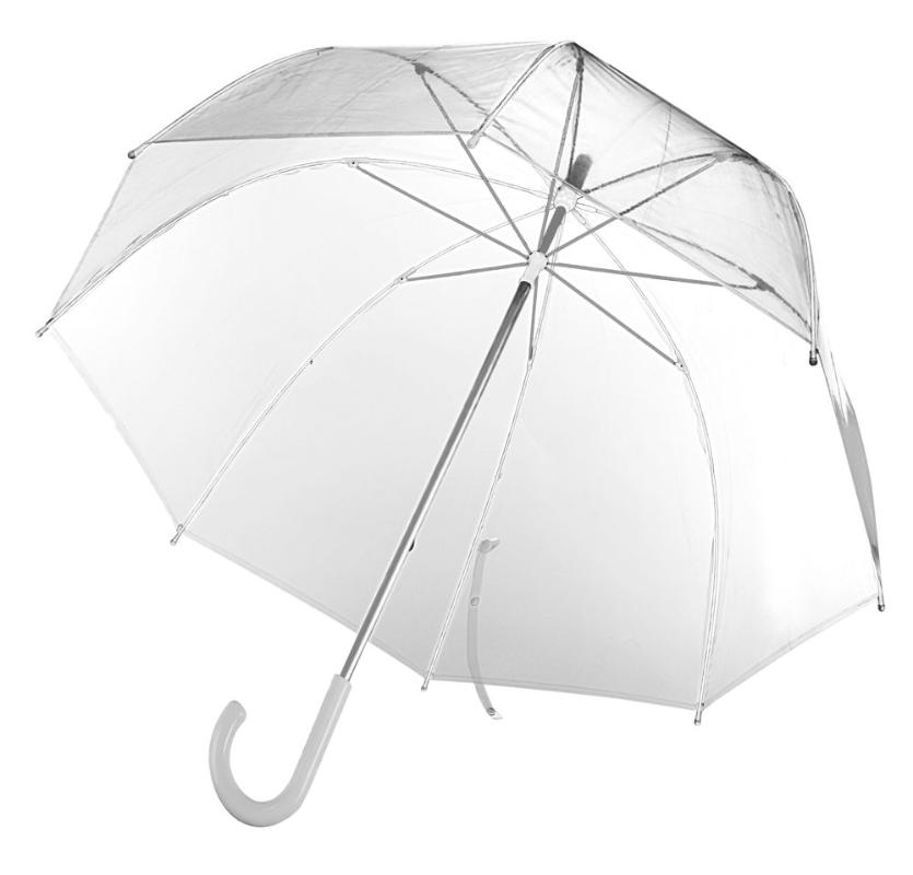 Прозрачный зонт Clear, пластиковая ручка