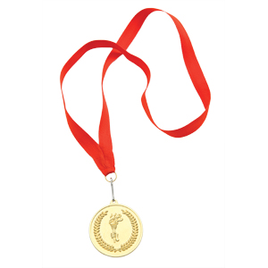 Медаль наградная на ленте "Золото"