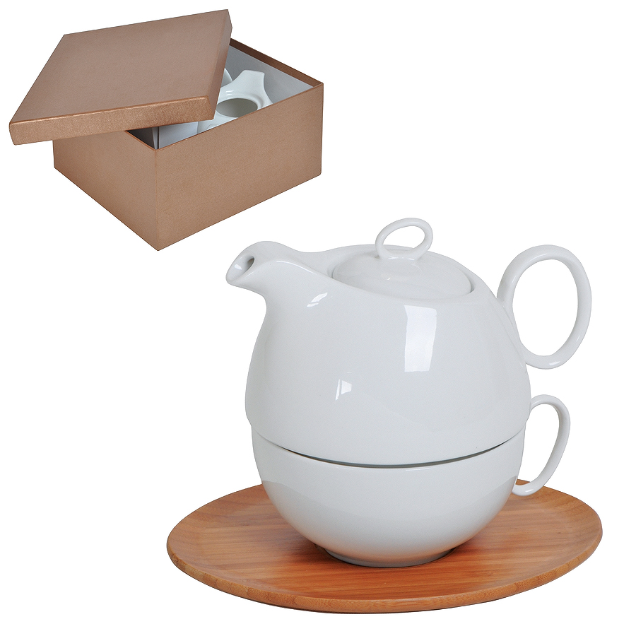 Набор "Мила": чайник и чайная пара в подарочной упаковке