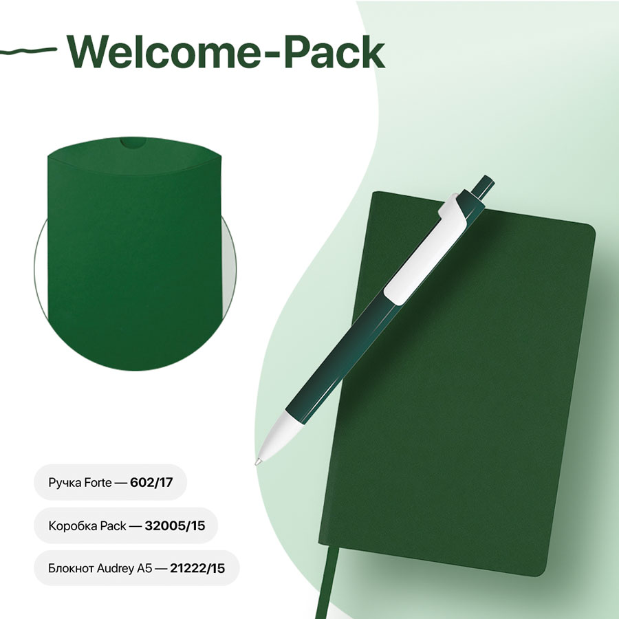 Набор подарочный WELCOME-PACK: бизнес-блокнот, ручка, коробка
