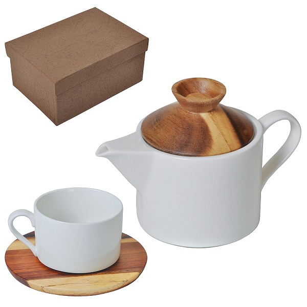 Набор "Andrew": чайная пара и чайник в подарочной упаковке с логотипом
